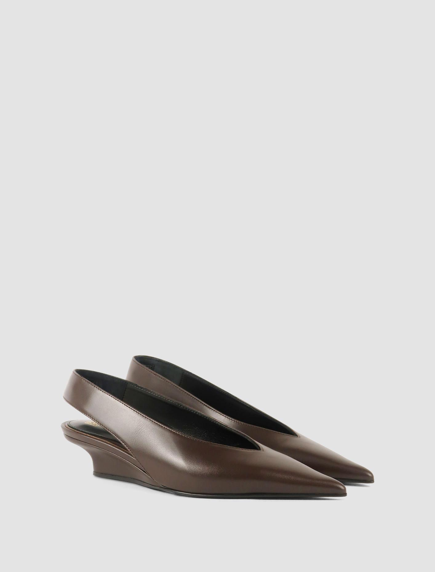 Slingback Wedge-heel In Brown Product Image