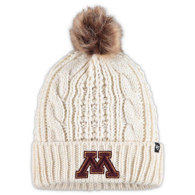 Womens 47 Minnesota Golden Gophers Logo Cuffed Knit Hat with Pom Product Image