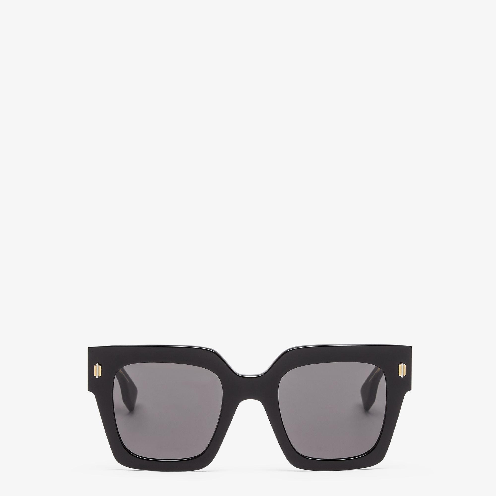 Fendi RomaBlack acetate sunglasses with low fitting bridge Product Image