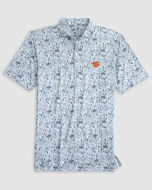 johnnie-O Clemson Hoop There It Is Performance Jersey Polo Product Image