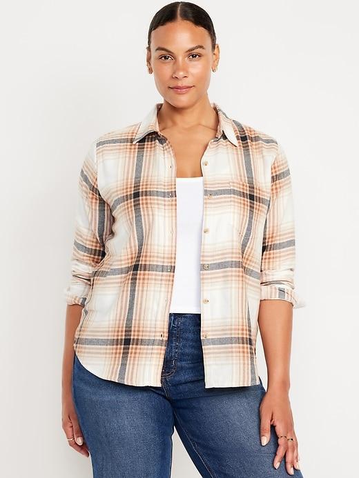 Classic Flannel Button-Down Shirt Product Image