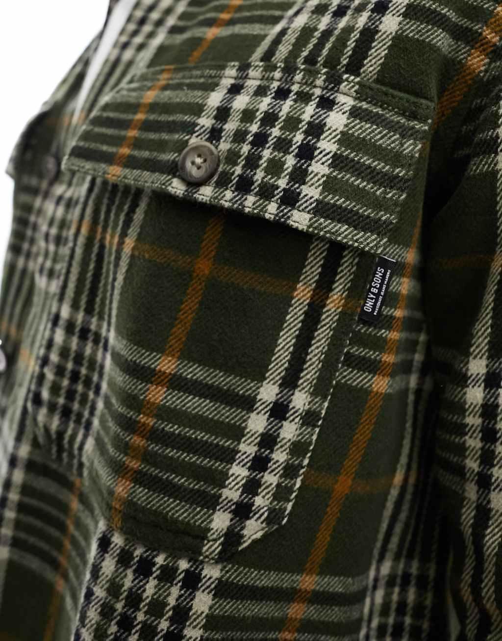 Only & Sons flannel check overshirt Product Image