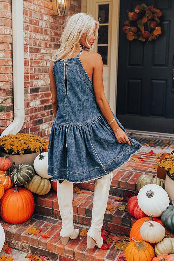 Always In Style Denim Mini Dress Product Image