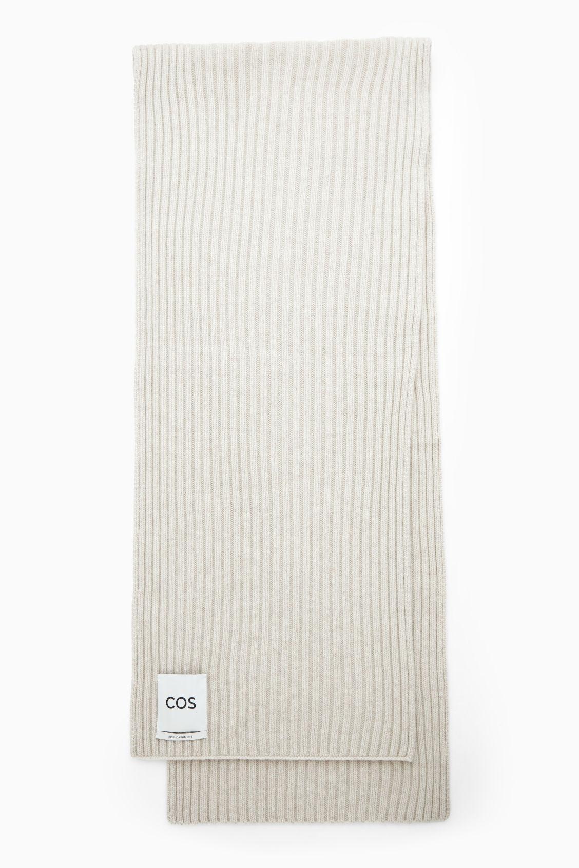 CHUNKY RIBBED PURE CASHMERE SCARF product image