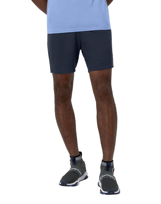 Mens Champion Sport Shorts, Moisture Wicking, 7 Navy L Product Image