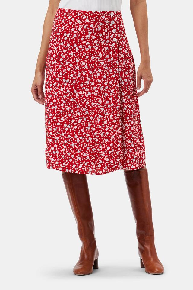 Gabrielle Wrap Skirt - Jane Red Product Image