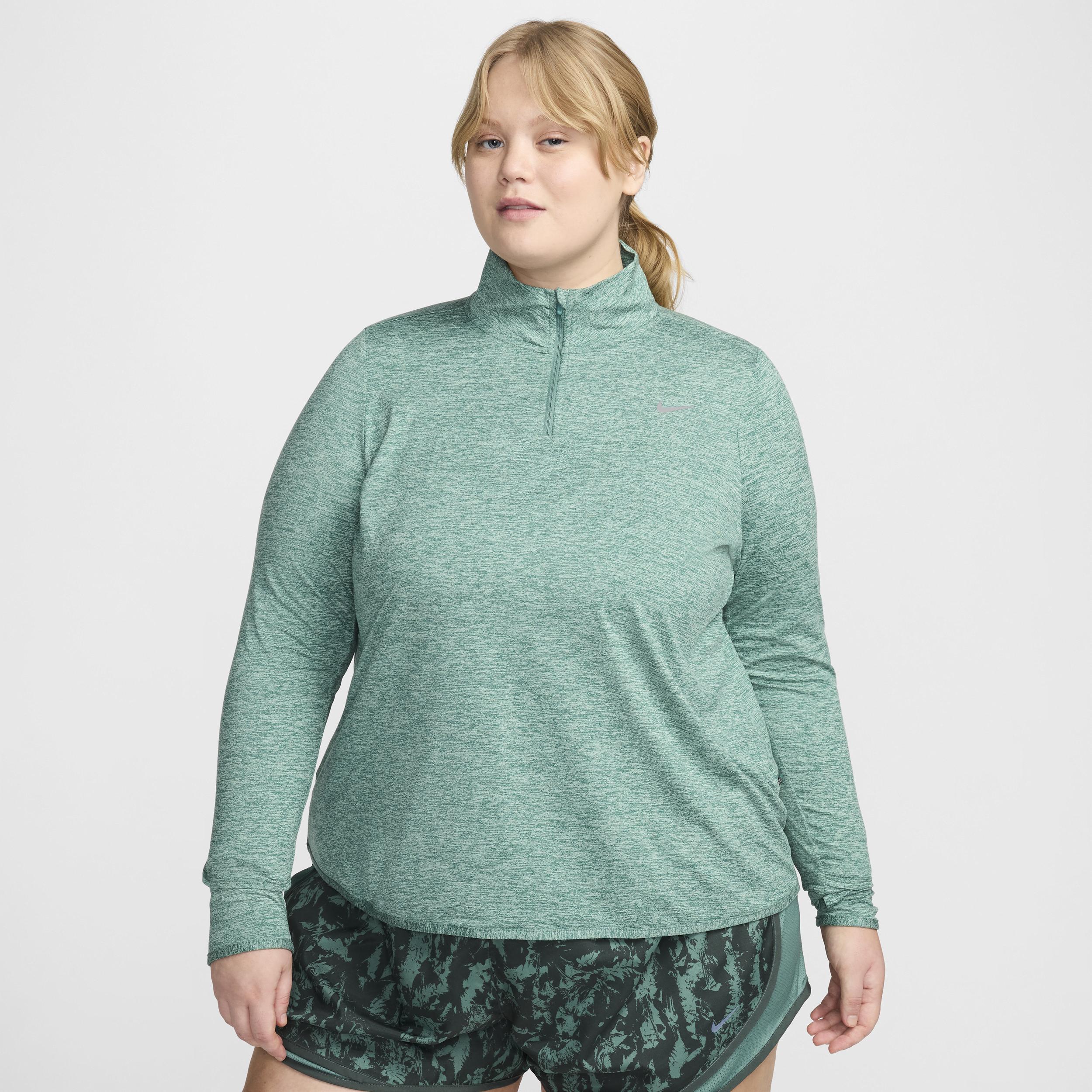 Nike Womens Dri-FIT Swift Element UV 1/4-Zip Running Top (Plus Size) Product Image