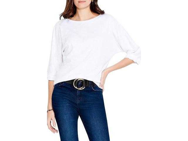 NIC+ZOE Boatneck Dolman Sleeve Tee (Paper ) Women's Clothing Product Image