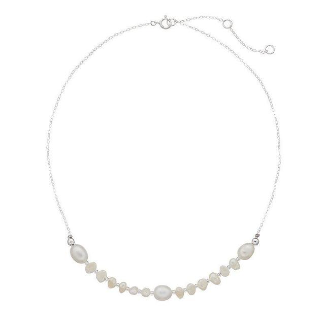 Aleure Precioso Sterling Silver Cultured Freshwater Pearl Necklace, Womens Product Image