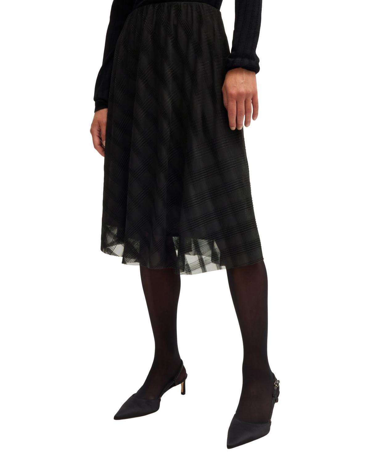 Womens Midi Skirt in Patterned Tulle Product Image