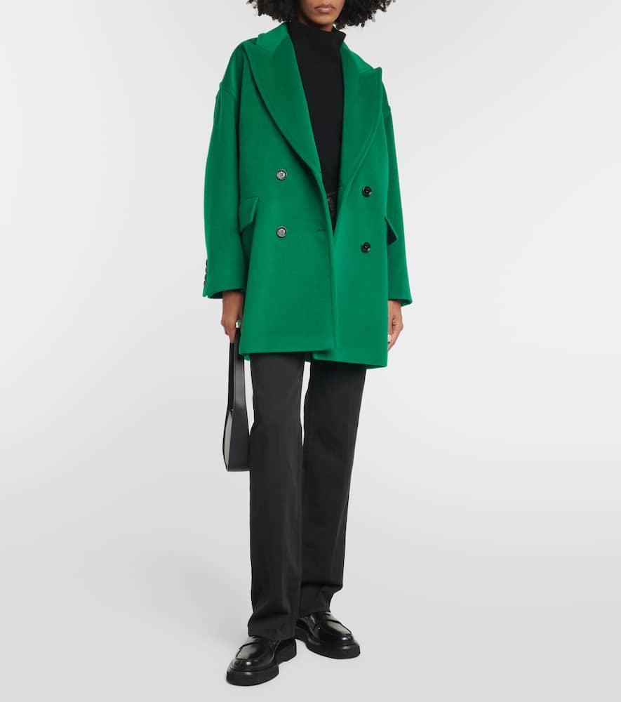 Meana Wool And Cashmere Coat In Verde Product Image