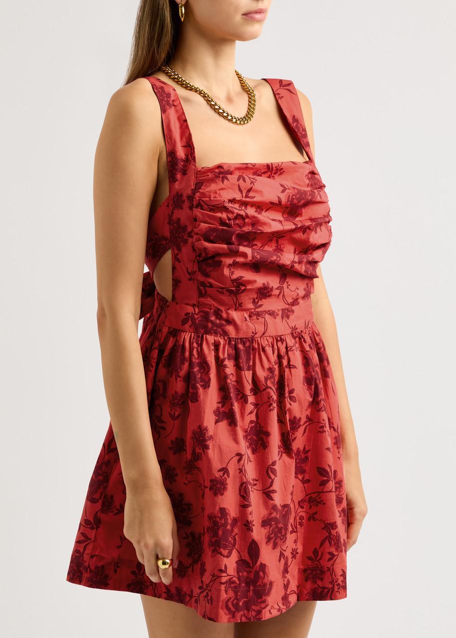 Meet Me In Maui Printed Dress Heat Wave Combo In Red Product Image