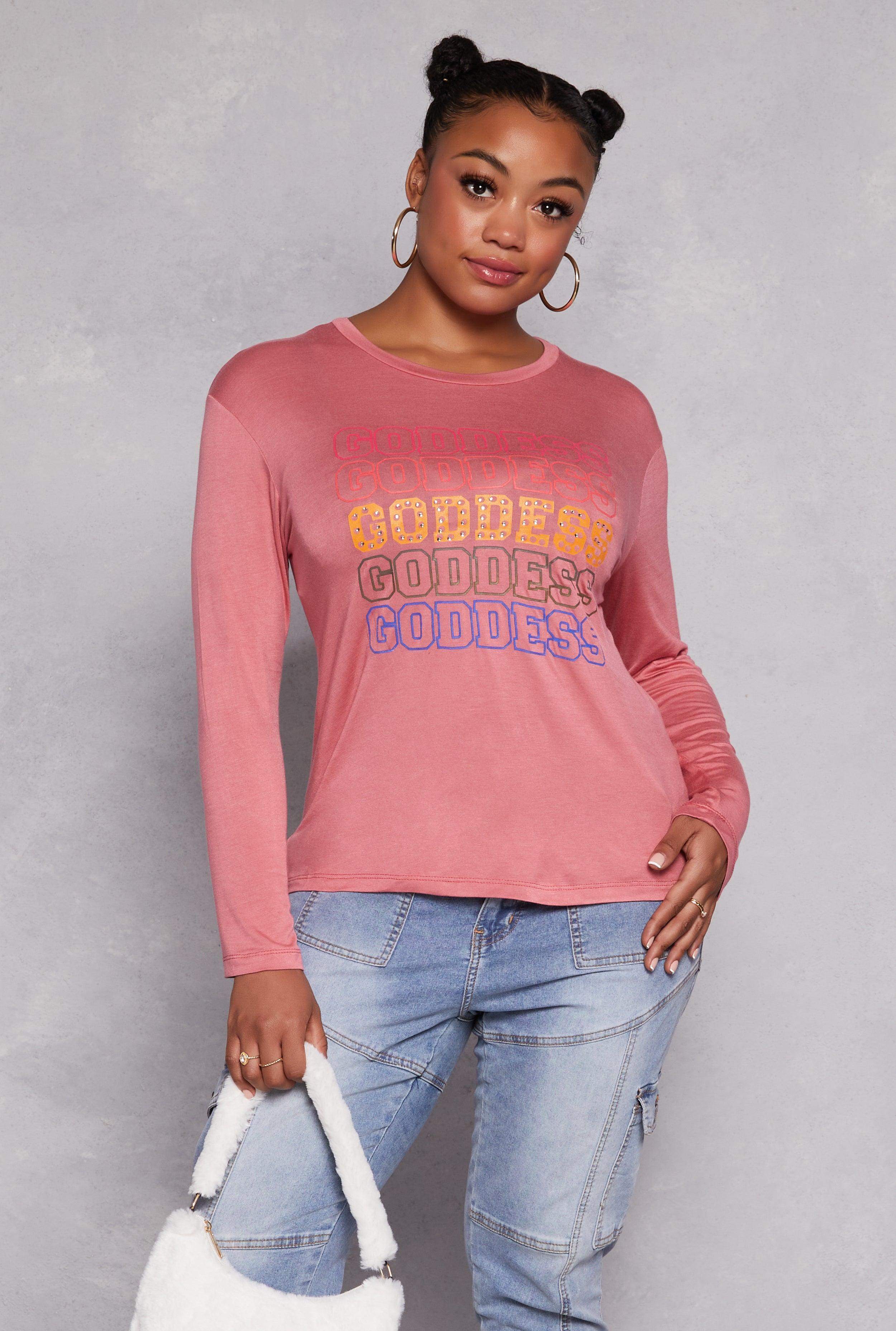 Womens Plus Size Goddess Long Sleeve Top Product Image