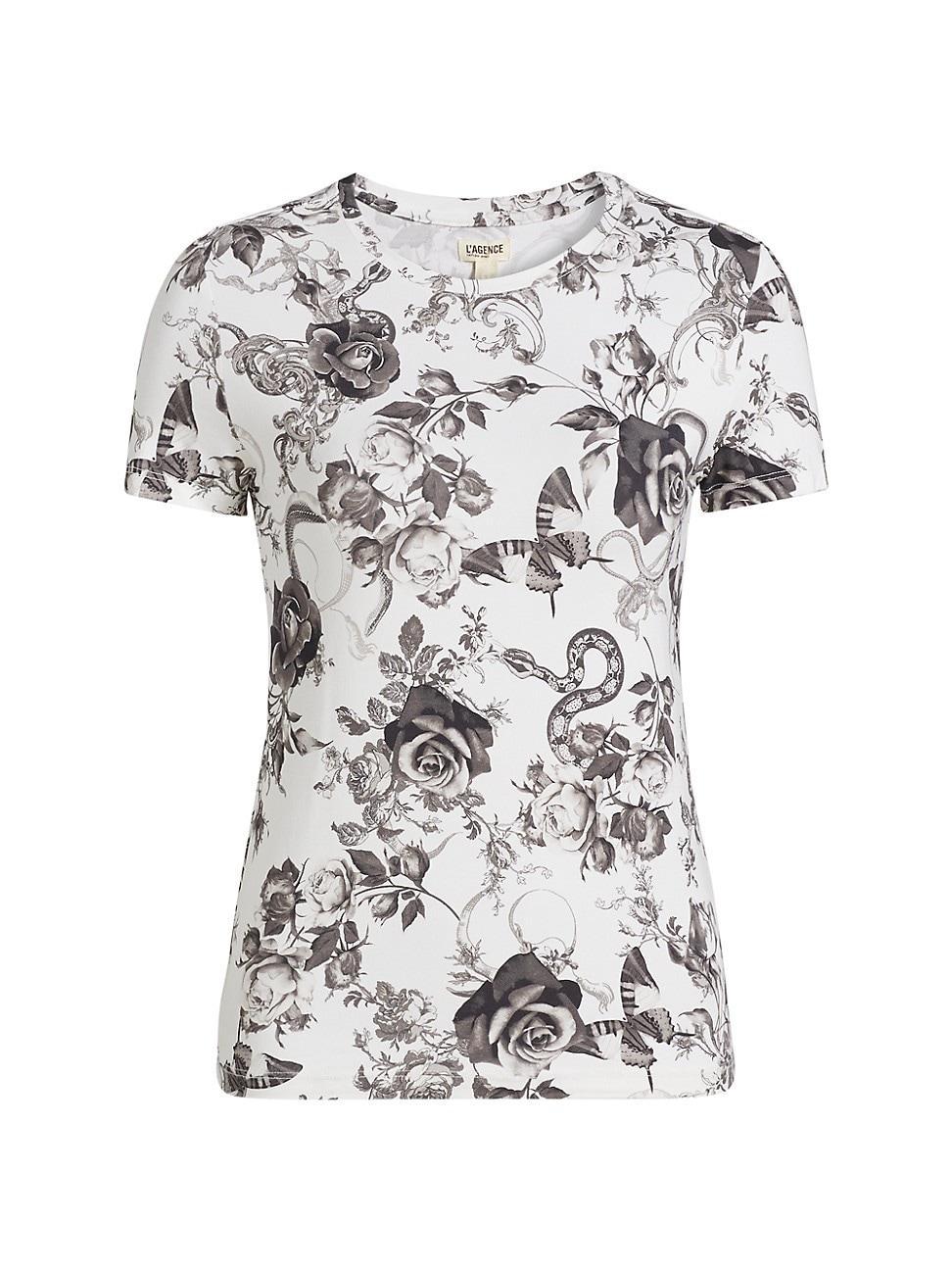 Womens Ressi Floral Crewneck T-Shirt Product Image