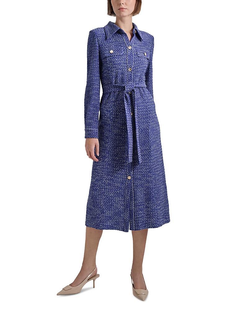 Misook Tweed Belted Midi Shirtdress Product Image