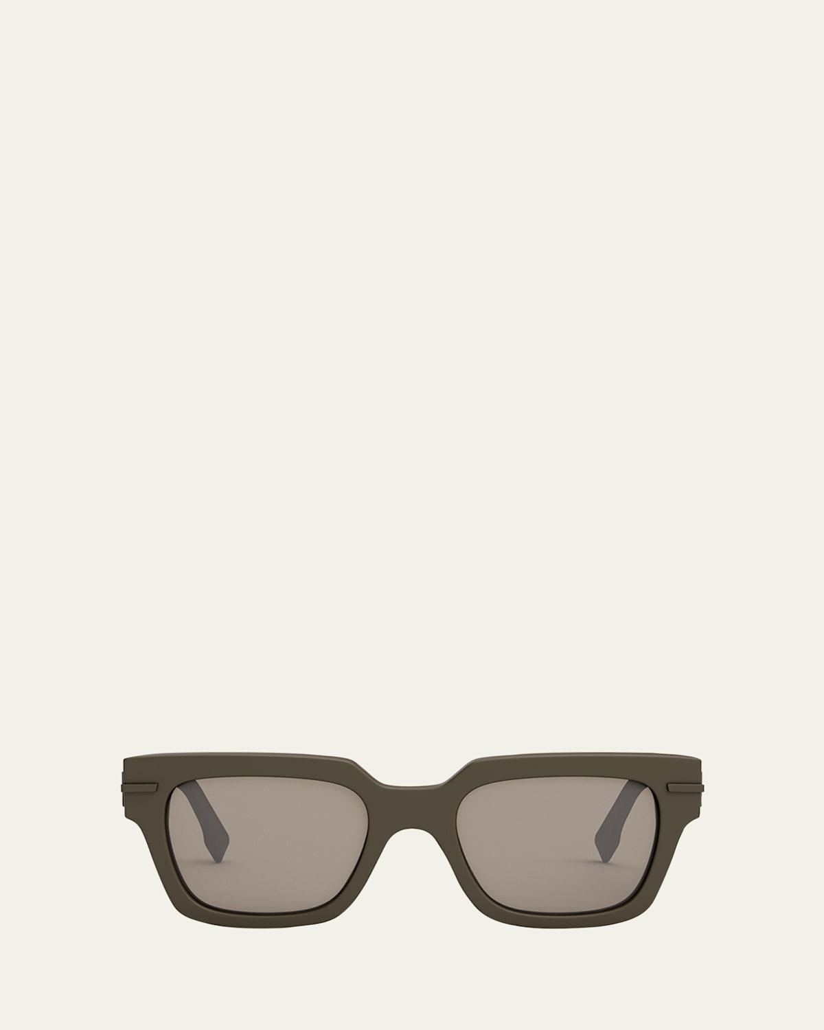 Mens Tonal Logo Acetate Square Sunglasses Product Image