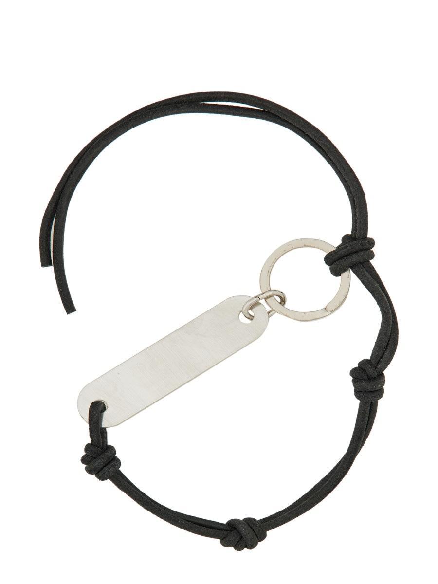 OUR LEGACY Leather Keychain In Black Product Image