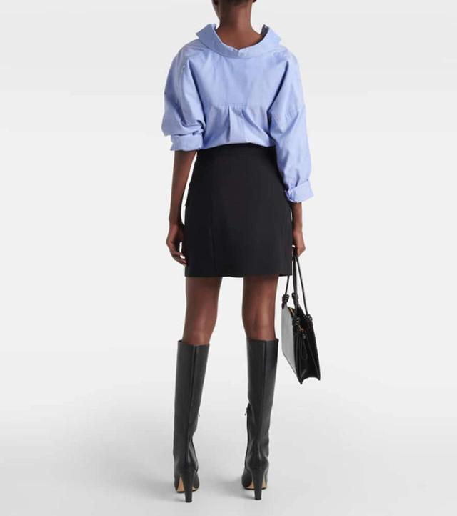 MAX MARA Wool-blend Miniskirt In Black Product Image