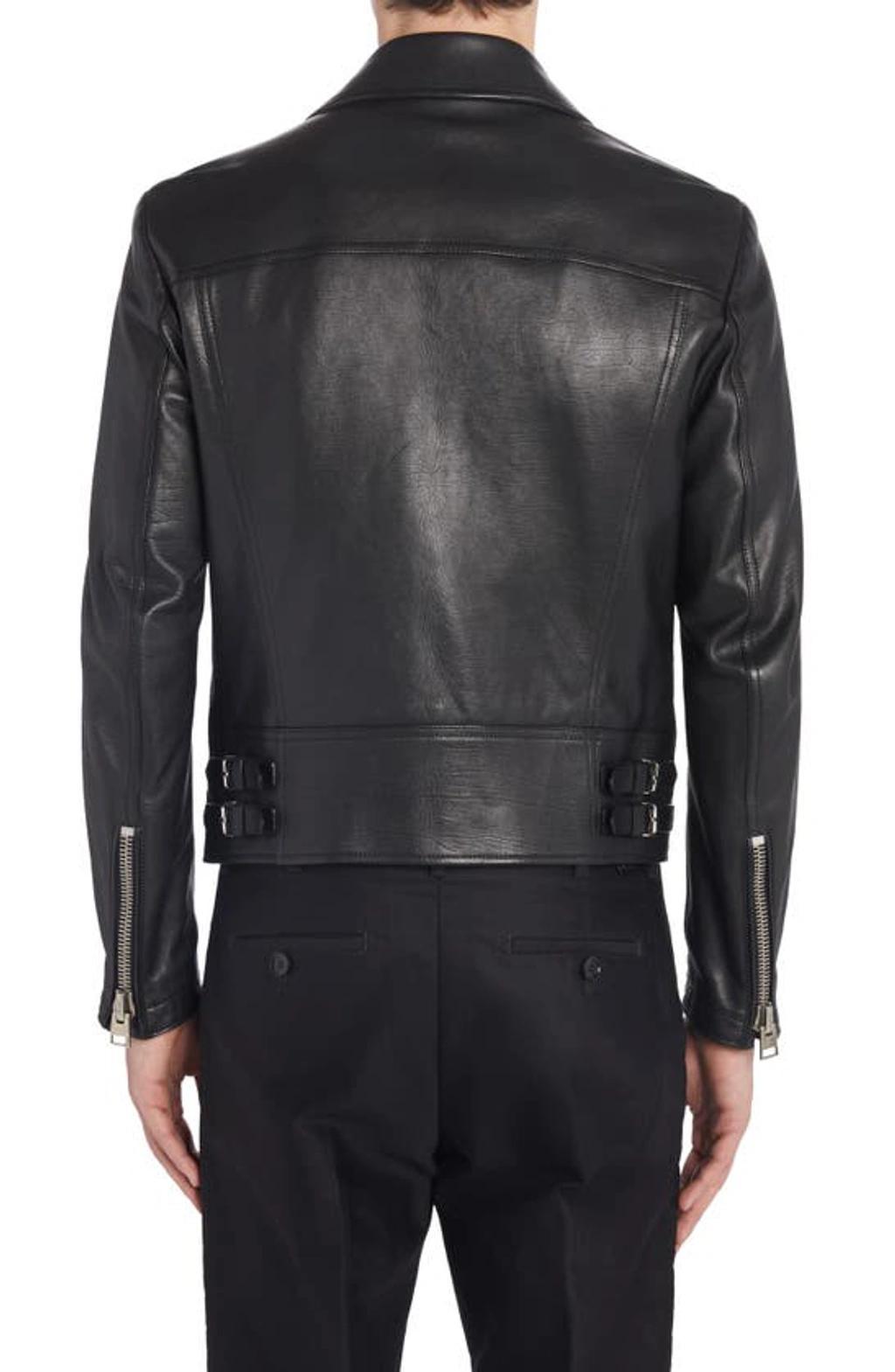 TOM FORD Slim-fit Full-grain Leather Biker Jacket In Black Product Image