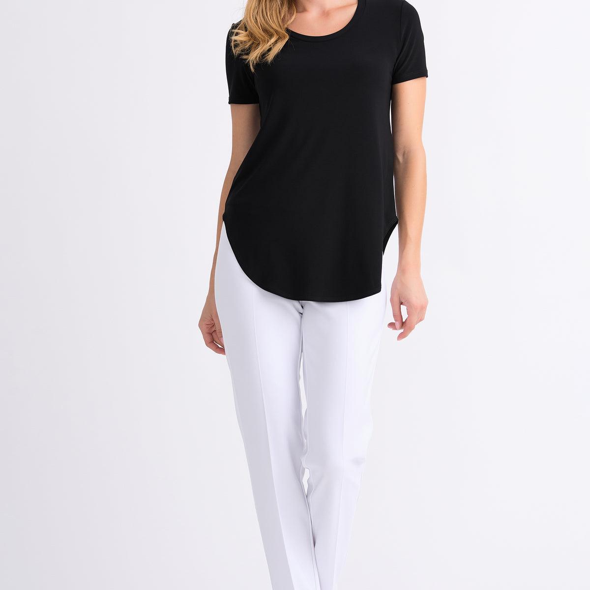 Rounded Hem Short Sleeve Top Product Image