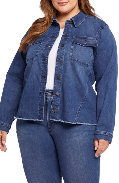 NYDJ Fray Hem Denim Trucker Jacket Product Image