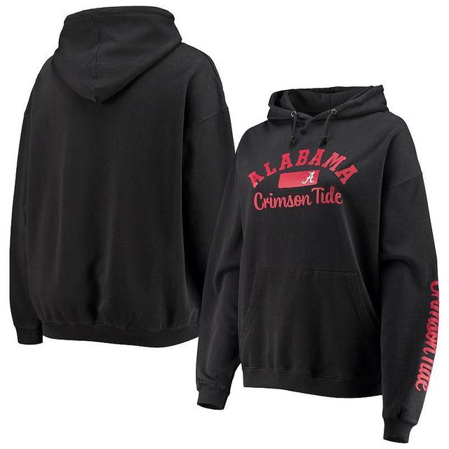 Womens Pressbox Black Alabama Crimson Tide Rock n Roll Super Oversized Pullover Hoodie Product Image