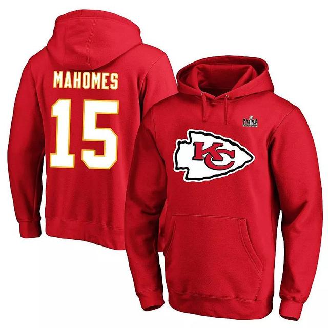 Mens Fanatics Branded Patrick Mahomes Kansas City Chiefs Super Bowl LVIII Big & Tall Player Name & Number Fleece Pullover Hoodie Product Image