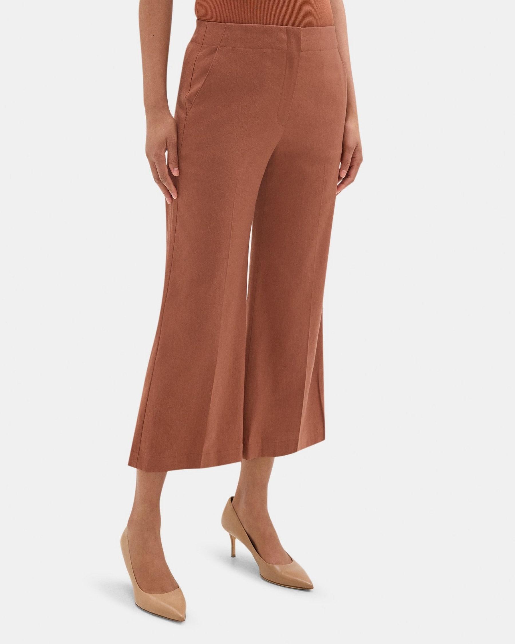 Wide-Leg Pant in Stretch Linen-Blend Product Image