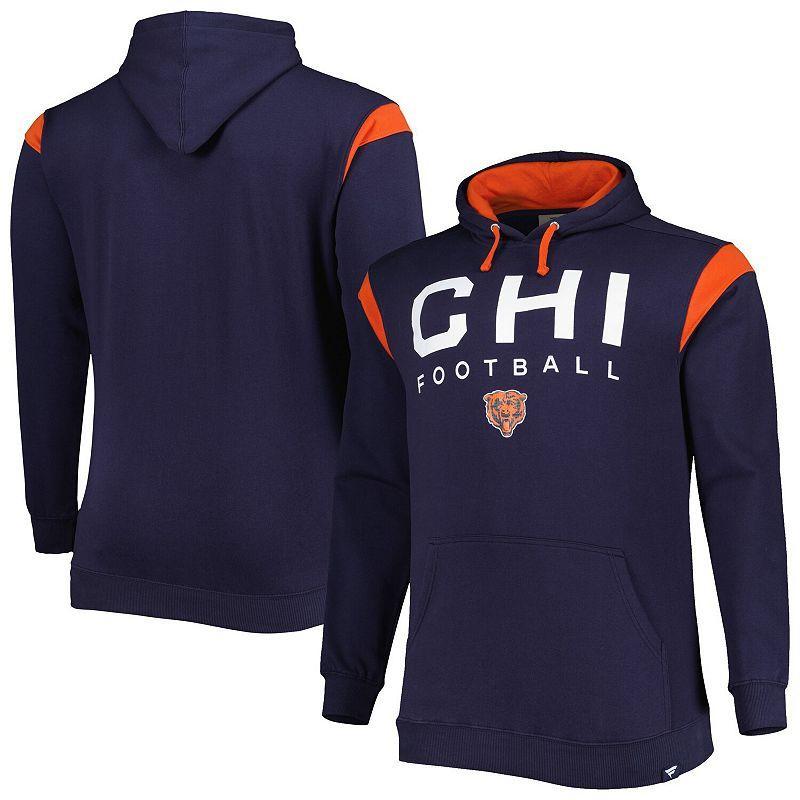 Mens Fanatics Branded Chicago Bears Big & Tall Call the Shots Pullover Hoodie Blue Product Image