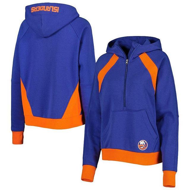 Womens Starter Royal New York Islanders Wishbone Half-Zip Hoodie Product Image