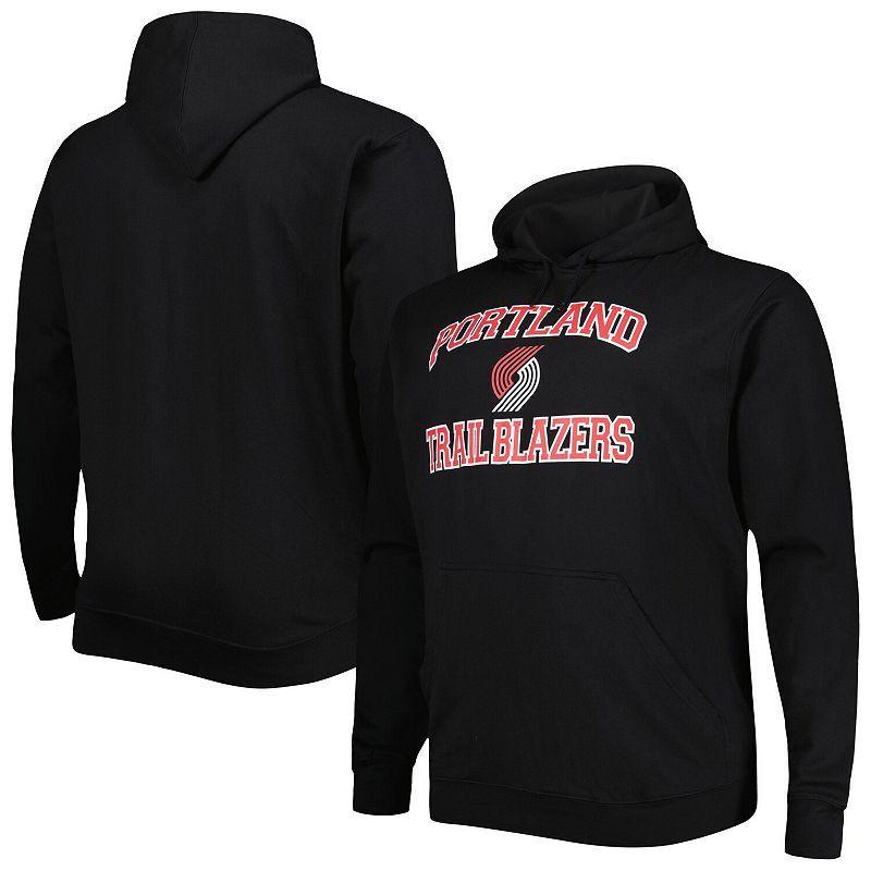 Mens Black Portland Trail Blazers Big and Tall Heart and Soul Pullover Hoodie Product Image