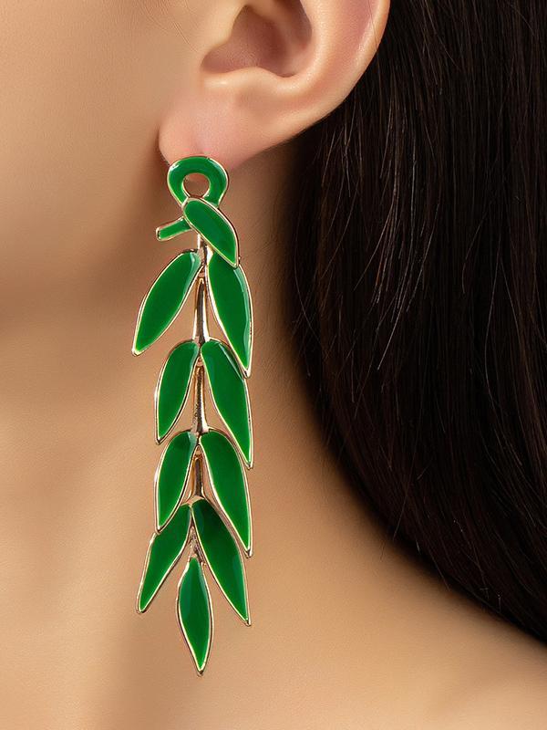 Leaves Shape Drop Earrings Product Image