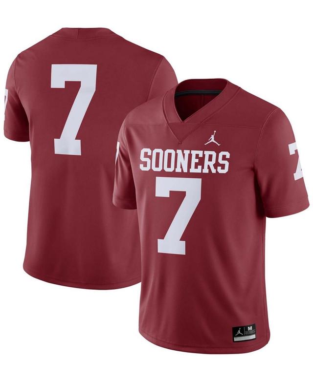 Mens 7 Crimson Oklahoma Sooners Team Game Jersey - Crimson Product Image