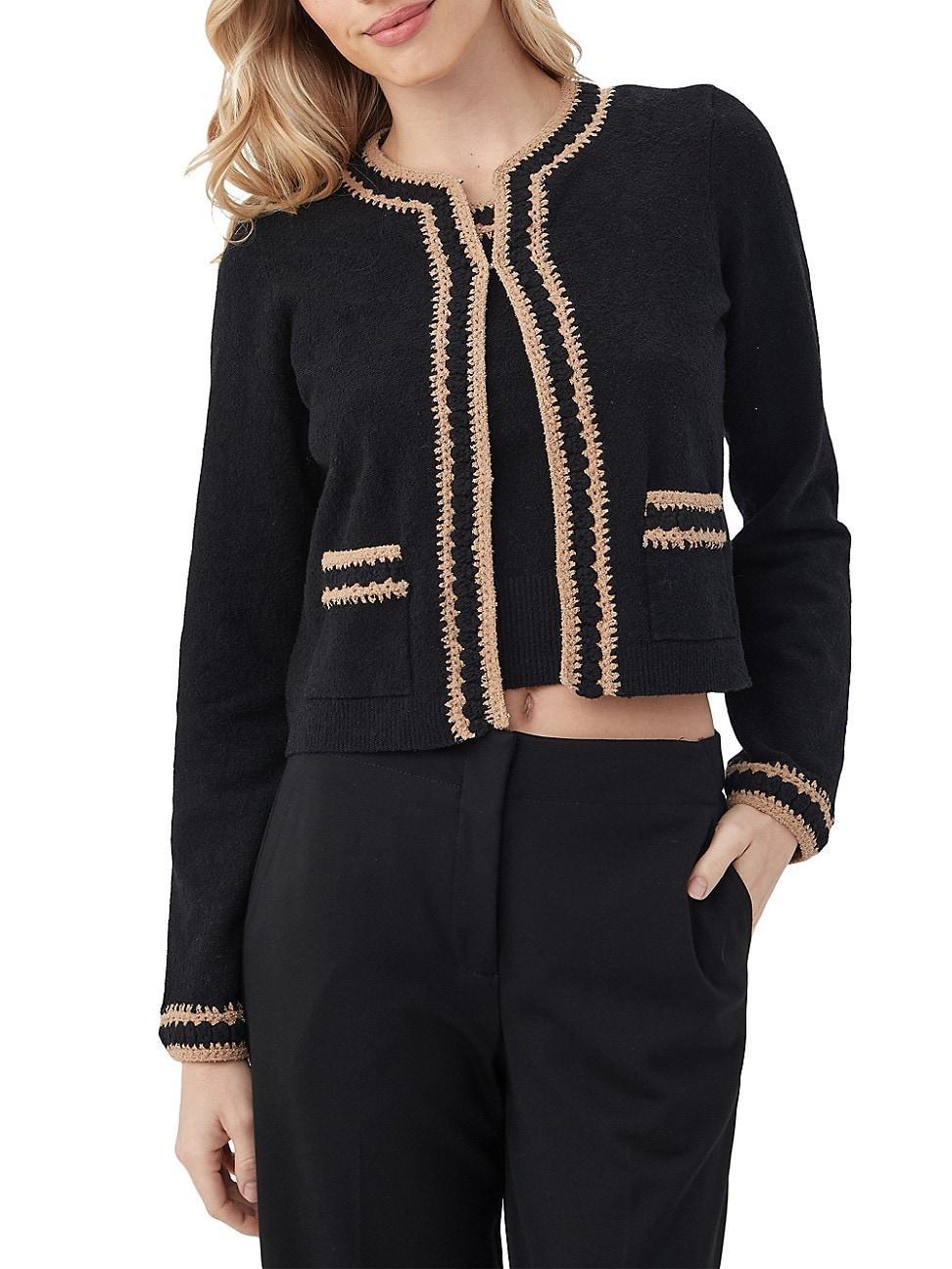 Womens Sinai Crochet-Trim Cardigan Product Image