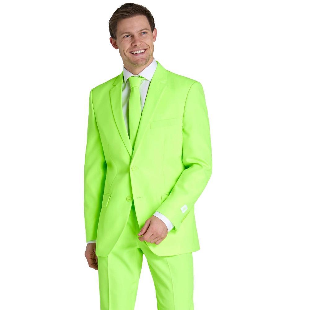 OppoSuits Men's Neon Suits - Neon Lucky Lime - Green - Size US 38 Product Image