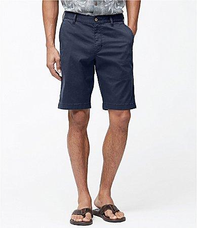 Tommy Bahama Big  Tall Flat-Front Straight Fit Stretch Sateen 10 And 11 Inseam Boracay Shorts Product Image