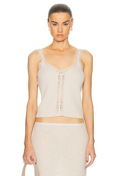 SIMKHAI Elsie Top Beige. (also in L, M, S). Product Image