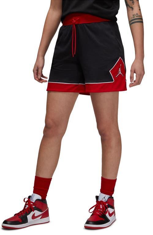 Jordan Womens Jordan LWT Diamond Shorts - Womens Black/Gym Red Product Image