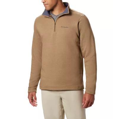 Mens Columbia Hart Mountain Fleece Quarter-Zip Pullover Dark Grey Product Image