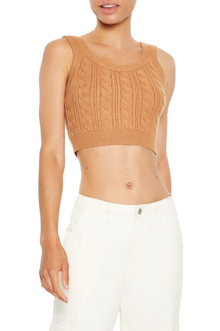 Cable Sweater-Knit Crop Top | Forever 21 Product Image