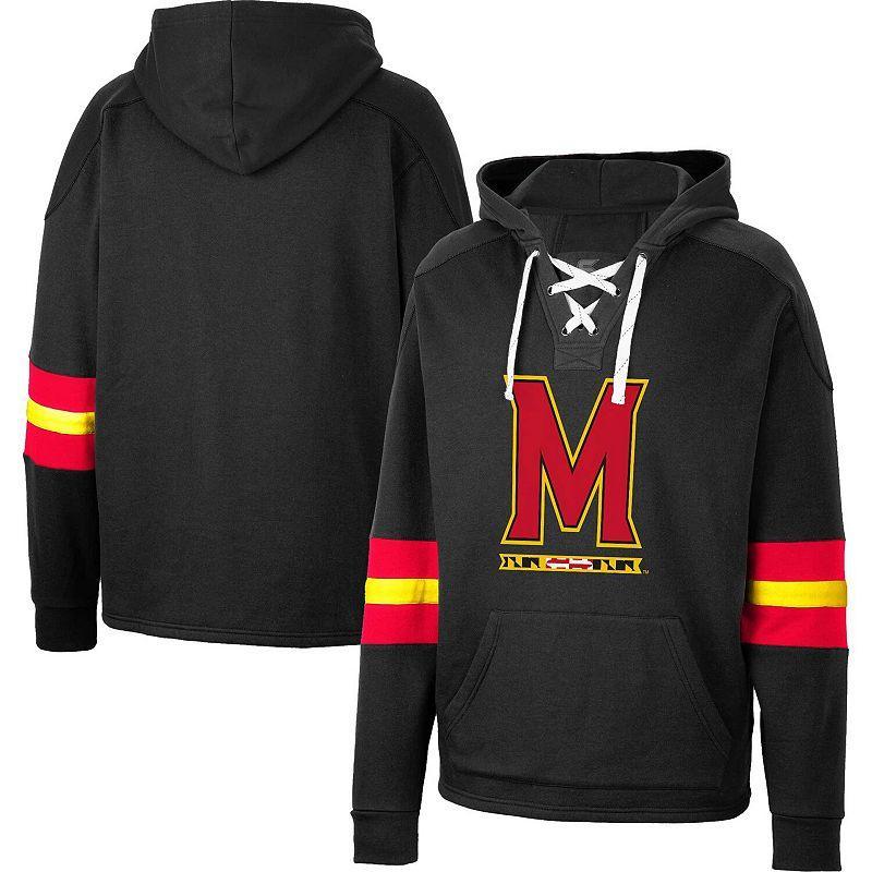 Mens Colosseum Maryland Terrapins Lace-Up 4.0 Pullover Hoodie Product Image