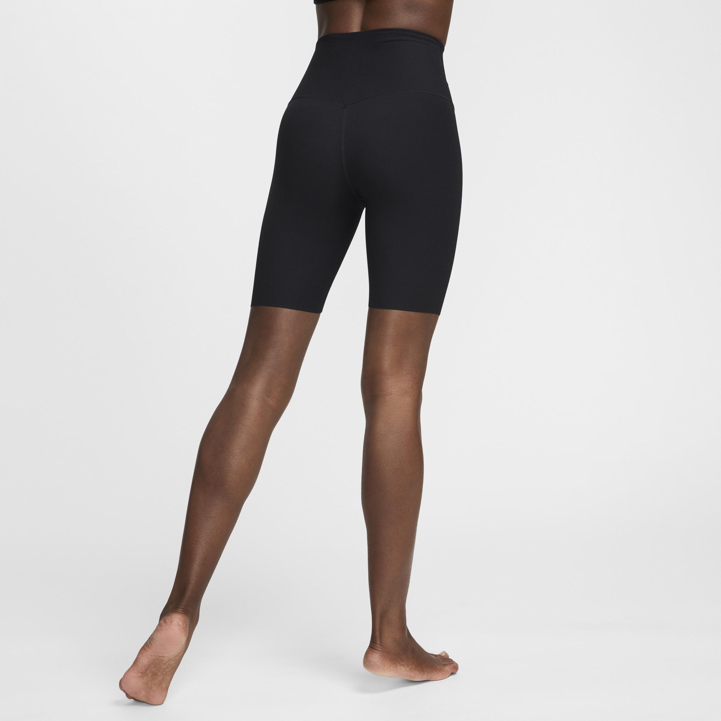 Nike Women's Zenvy Rib Gentle-Support High-Waisted 8" Biker Shorts Product Image