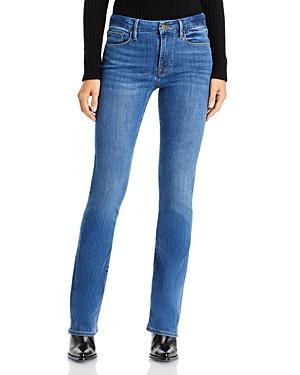 Womens Le Mini Boot Mid-Rise Stretch Flare Jeans product image