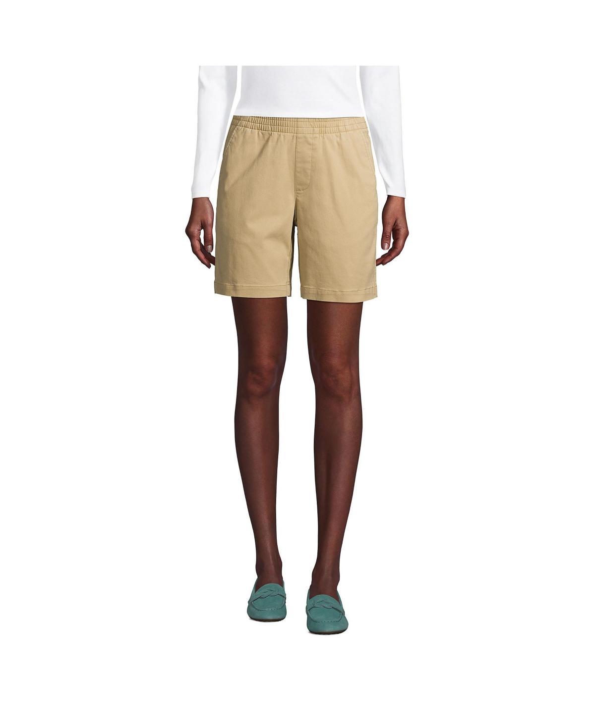 Lands End Womens Pull On 7 Chino Shorts Product Image