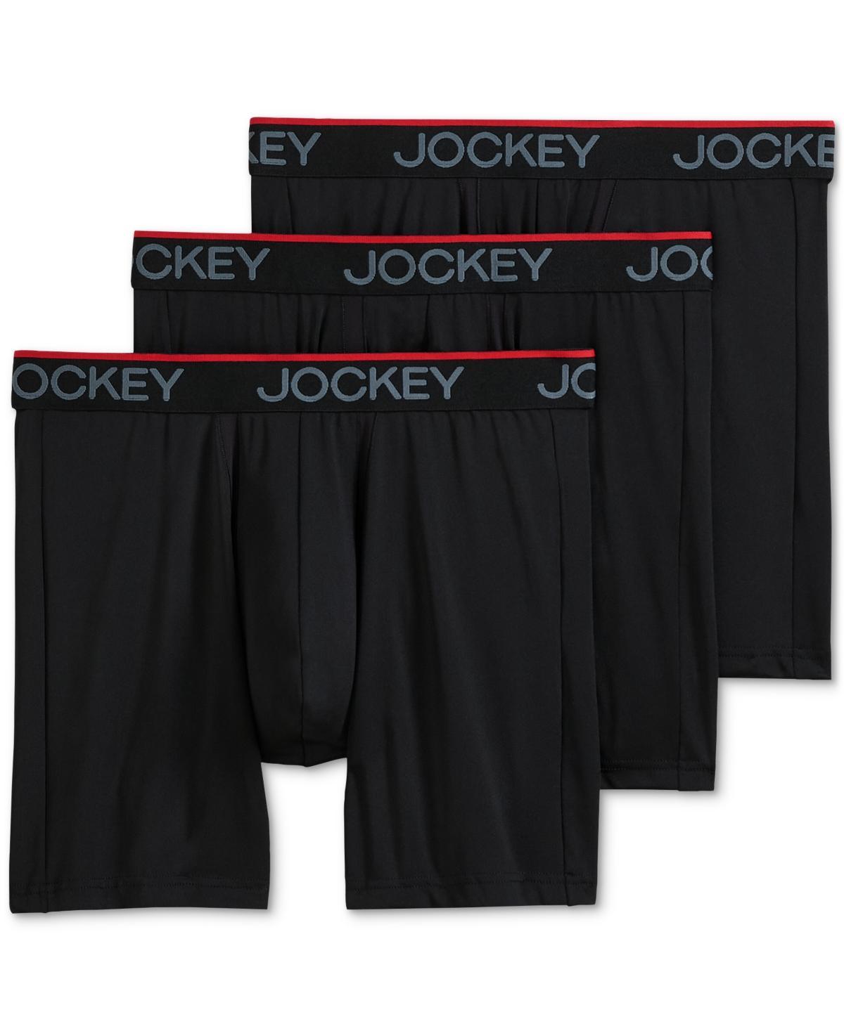 Mens Jockey 3-Pack Chafe Proof Pouch Cotton Stretch Boxer 5 Boxer Brief, Mens Brt Blue Product Image