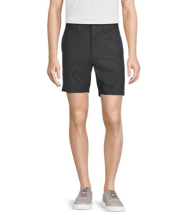 Rowm Rec & Relax Flat Front Solid Textured 7#double; Inseam Shorts Product Image