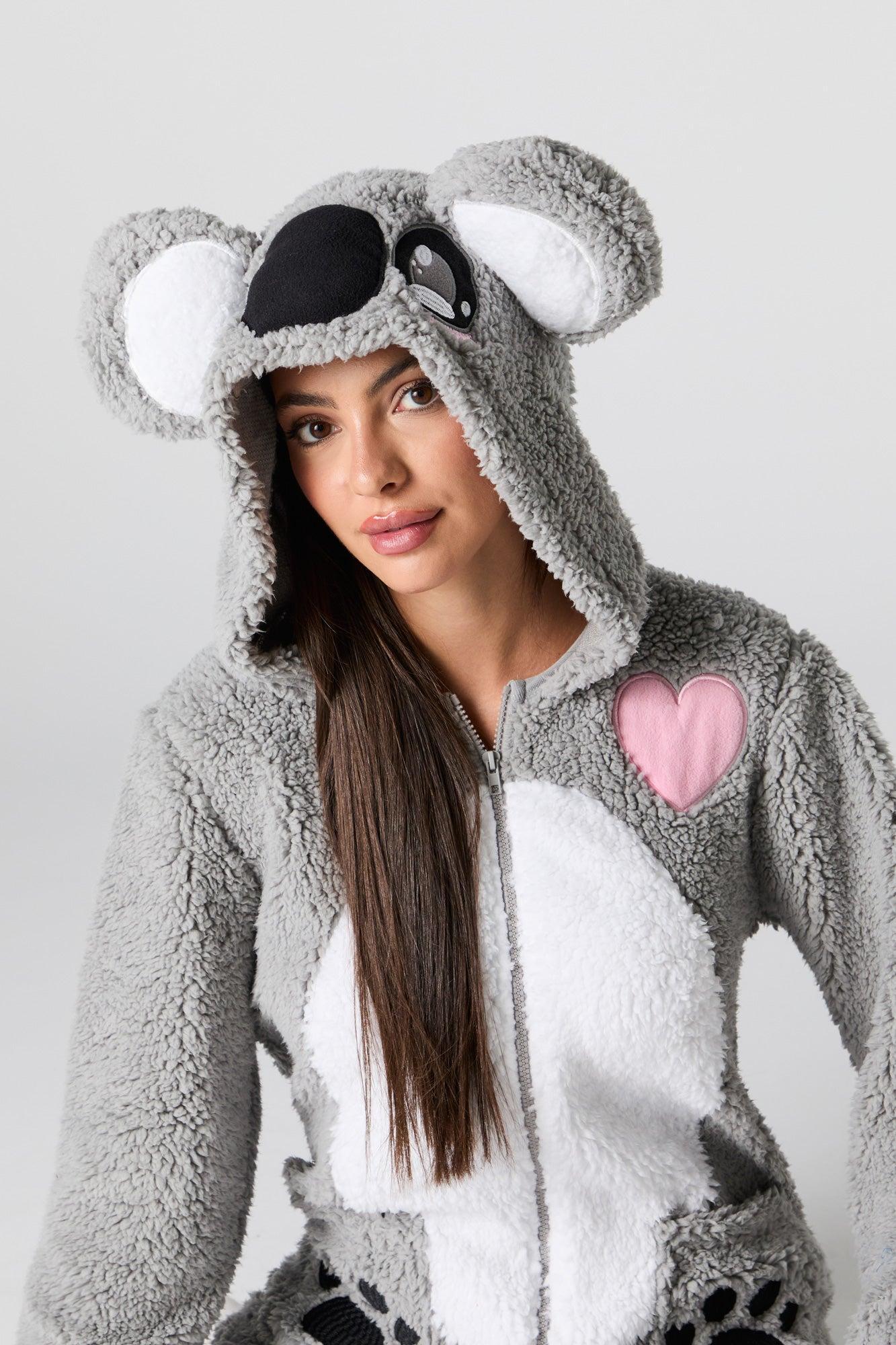 3D Koala Sherpa Onesie Female Product Image