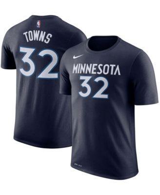 Mens Karl-Anthony Towns Blue Minnesota Timberwolves Name & Number Performance T-shirt Product Image