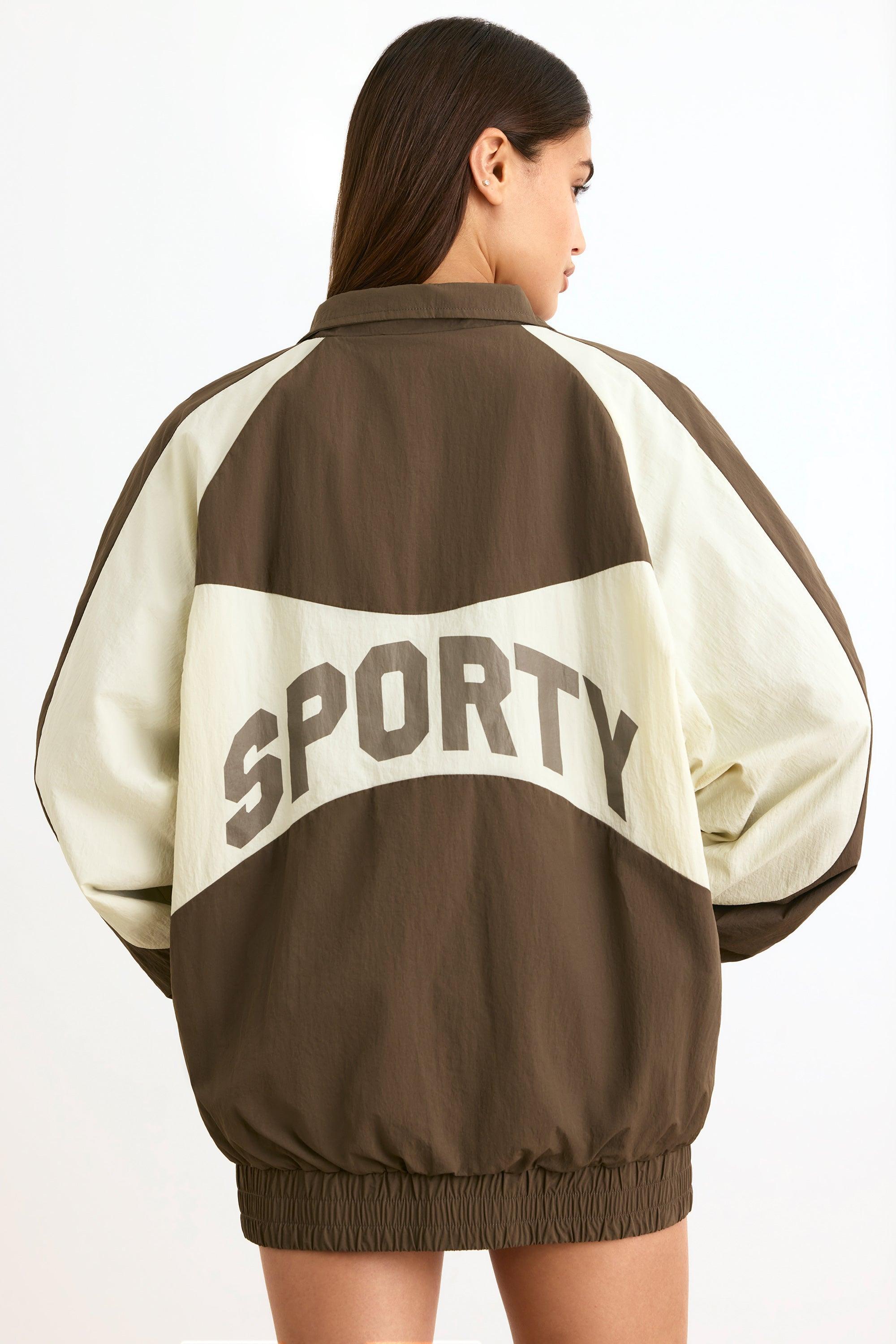 Colourblock Track Jacket in Espresso Product Image