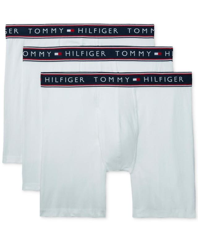 Tommy Hilfiger Mens 3-Pk. Cotton Stretch Moisture-Wicking Boxer Briefs Product Image